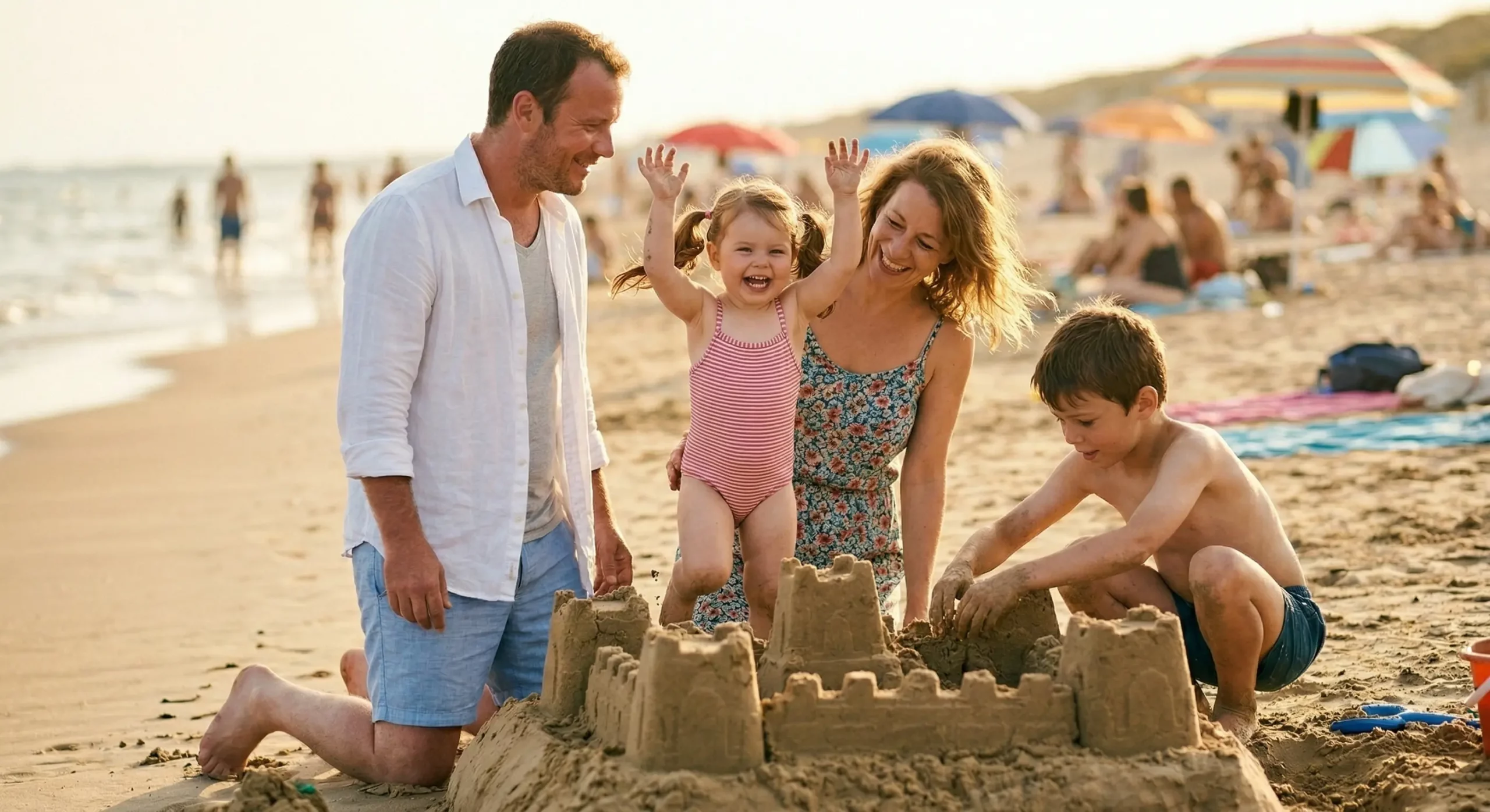 Famille à la plage